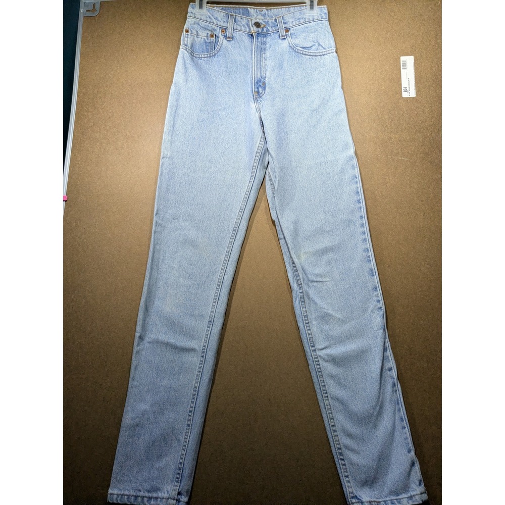 Vintage Levis 550 Relaxed Fit Tapered Leg Jeans Light Wash Made in USA 5 Long